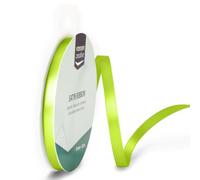 Vaessen Creative Ruban Satin, 6mm x 10m, Éclat Élégant pour Créer des Cartes, Scrapbooks, Emballage Cadeaux et Autres Projets Créatifs, Vert Pomme, 6 mm, Set de 10 Pièces