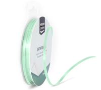 Vaessen Creative Ruban Satin - Vert Pastel - 100 m x 3 mm - Bolduc - Biais de Couture - pour Cadeau, Emballage, Bouquet Mariage, Cheveux et Ballon