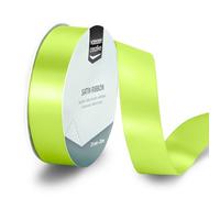 Vaessen Creative Ruban Satin Vert Pomme - 20 m x 25 mm - Bolduc pour Cadeau, Emballage et Bouquet Mariage
