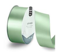 Vaessen Creative Ruban Satin Vert Sauge - 20 m x 38 mm - Bolduc pour Cadeau, Emballage et Bouquet Mariage