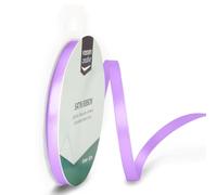 Vaessen Creative Ruban Satin - Violet - 100 m x 6 mm - Bolduc - Lila - Biais de Couture - pour Cadeau, Emballage, Bouquet Mariage, Cheveux et Ballon