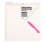 Vaessen Creative Score Easy Plaque de Rainurage en CM avec Plieuse Os et Guide pour Fabriquer des Cartes et des Loisirs Créatifs avec du Papier, Blanc Cassé, 30,5 x 30,5 cm