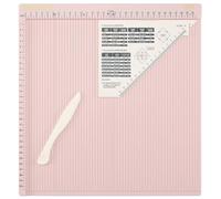 Vaessen Creative Score Easy Plaque de Rainurage en CM, Couleur Rose, avec Plieuse Os et Guide pour Fabriquer des Cartes et des Loisirs Créatifs avec du Papier, 30,5 x 30,5 cm