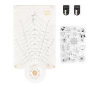 Vaessen Creative Stamp Easy Spinner - Presse à Tampon avec Aimants | Avec 19 tampons transparents, Plateforme d’estampage pour mandalas et couronnes, Cartes, Scrapbooking