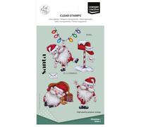 Vaessen Creative Tampons Transparents 11pcs - Père Noël & Boîte aux Lettres