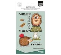 Vaessen Creative Tampons Transparents 15 Pcs - Champignons & Hérissons - Scrapbooking Matériel et Journaling Accessoires - pour Cartes et Bullet Journal