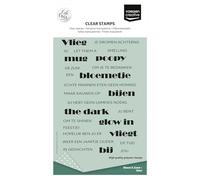 Vaessen Creative Tampons Transparents 27 Pcs - Texte Bloom & Zoom - Scrapbooking Matériel et Journaling Accessoires - pour Cartes et Bullet Journal