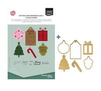 Vaessen Creative Tampons Transparents & Dies 24 pcs - Étiquettes Noël | Matrices de découpe, Cutting dies, Clear stamps, Scrapbooking matériel, Accessoires pour cartes