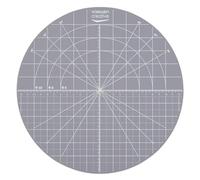 Vaessen Creative Tapis de Découpe Autocicatrisant Rond ⌀27,3 cm-Antidérapant avec Graduations Double Face-pour Couture, Tissu, Cartes Scrapbooking, Papier et Décoration de Gâteaux, Gris, 27,3cm