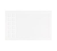 Vaessen Creative Tapis Mixed Media 44 x 28 cm Blanc - Tapis Silicone Résistant à l'Eau avec 12 Compartiments - pour Peinture, Cartes, Scrapbooking,Techniques Mixtes et Activités Manuelles