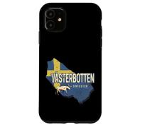 Västerbotten Suède Rétro Province Carte Vintage Souvenir Coque pour iPhone 11