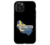 Västerbotten Suède Rétro Province Carte Vintage Souvenir Coque pour iPhone 11 Pro