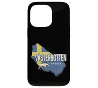Västerbotten Suède Rétro Province Carte Vintage Souvenir Coque pour iPhone 13 Pro