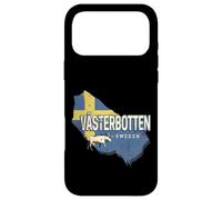 Västerbotten Suède Rétro Province Carte Vintage Souvenir Coque pour iPhone 17 Pro Max