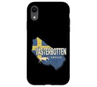 Västerbotten Suède Rétro Province Carte Vintage Souvenir Coque pour iPhone XR