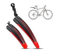 VAEVEN Garde-Boue de Vélo Set pour Cube Reaction Stereo Access Touring Kathmandu E-Bikes, Garde-Boue Portable et Ajustable pour Vélo, Garde-Boue Avant et Arrière, Adapté pour VTT de Route,C Red