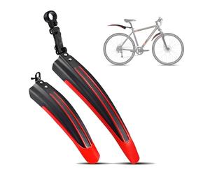 VAEVEN Garde-Boue de Vélo Set pour Orbea Terra H30 2017, Garde-Boue Portable et Ajustable pour Vélo, Garde-Boue Avant et Arrière, Adapté pour VTT de Route,C Red