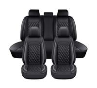VAEVEN Housses de Siège Voiture en Cuir PU pour Aston Martin DB9 2004-2013 2014 2015 2016, Jeu Complet Avant et Arrière, Housse Siège Auto, Housses de Siège Voiture Complètes,B Black Grey