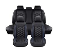 VAEVEN Housses de Siège Voiture en Cuir PU pour Dodge Intrepid 1993-2000 2001 2002 2003 2004, Jeu Complet Avant et Arrière, Housse Siège Auto, Housses de Siège Voiture Complètes,C Black Blue
