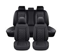 VAEVEN Housses de Siège Voiture en Cuir PU pour Mercedes Benz 216 C140 C215 Coupé, Jeu Complet Avant et Arrière, Housse Siège Auto, Housses de Siège Voiture Complètes,A Black