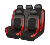 VAEVEN Housses de Sièges de Voiture pour Renault Captur II I/Captur E Tech 2.Gen/1.gen 2013-2024 2025 2026, Cuir PU Imperméable Ensemble de Housses Siège, Jeu Complet Avant et Arrière,D Black Red