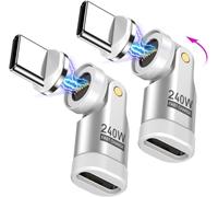 VAFOTON 240W USB C Magnet Adapter, 9-Pin USB C Magnetic Adapter (2 Pack)