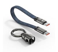 VAFOTON Câble USB C vers USB C 240W, Câble Court 21 cm avec Porte-clé, PD 3.1 Charge Rapide pour Phone 16/15, MaBook Pro/Air, Ordinateurs Portables, Tablettes, Switch, Samsung S25/S24, Câble USB-C