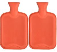 Vagabond Bags côtelé Bouteille d'eau chaude, 2 litre, Rouge (Lot de 2)