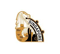 Vagabond Heart Autocollant de voyage en vinyle Singapour résistant aux intempéries