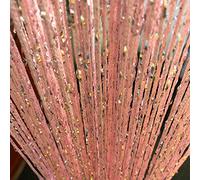 Vagasi Lot de 2 Rideaux Fils Paillette 100x200cm Draperie Rideau Spaghetti Elégance Studio Fenêtre Porte Anniversaire Mariage Fête Hôtel