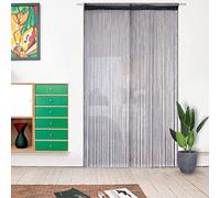 Vagasi Lot de 2 Rideaux Fils Paillette 100x200cm Draperie Rideau Spaghetti Elégance Studio Fenêtre Porte Anniversaire Mariage Fête Hôtel