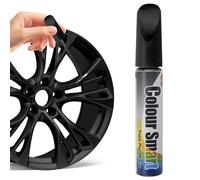 VAGCARS Stylo de retouche pour jantes de voiture, stylo de réparation de rayures de voiture, stylo de réparation de rayures de roue, pour tous les types de peinture et modèles de véhicules (noir)