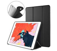 VAGHVEO Coque pour iPad 9,7 Pouces 2018/2017 (6ème/5ème Génération), Étui Case Fine et Légère en TPU Souple Housse Cover pour Modèles iPad A1893/A1954/A1822/A1823, Réveil/Sommeil Automatique, Noir