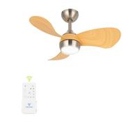 Vagizm Ventilatore da Soffitto con Luce per Stanza: Ventilatore da Soffitto silenzioso Con Telecomando - 3CCT e 6 Velocità - Reversibile DC Motore - confortevole per estate e inverno -006N3
