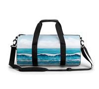 Vague Bleue Sac De Sport Gym Sac De Voyage Sac Week-End Duffel Bag pour Camping Randonnée Voyage 45x23x23cm