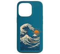 Vague de l'océan Japonais avec Montagne et Lever du Soleil Coque pour iPhone 13 Pro