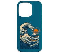 Vague de l'océan Japonais avec Montagne et Lever du Soleil Coque pour iPhone 14 Pro
