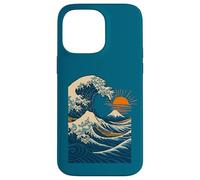 Vague de l'océan Japonais avec Montagne et Lever du Soleil Coque pour iPhone 14 Pro Max