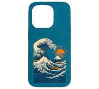 Vague de l'océan Japonais avec Montagne et Lever du Soleil Coque pour iPhone 15 Pro