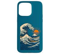 Vague de l'océan Japonais avec Montagne et Lever du Soleil Coque pour iPhone 15 Pro Max