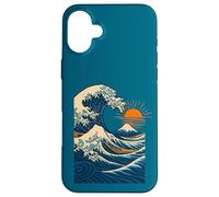Vague de l'océan Japonais avec Montagne et Lever du Soleil Coque pour iPhone 16 Plus