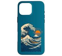 Vague de l'océan Japonais avec Montagne et Lever du Soleil Coque pour iPhone 16 Pro Max