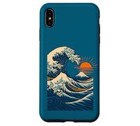 Vague de l'océan Japonais avec Montagne et Lever du Soleil Coque pour iPhone XS Max
