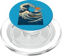 Vague de l'océan Japonais avec Montagne et Lever du Soleil PopSockets PopGrip pour MagSafe