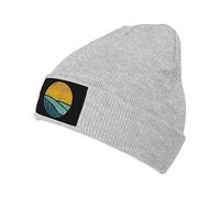 Vague De Mer Vintage sur Les Marées Homme Femme Bonnet À Revers Doux Bonnet d'hiver Mode Bonnets Tricoté pour Patinage Hiver Ski