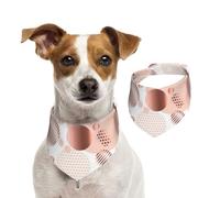 Vague en Or Rose,Bandanas pour Chien, écharpe en Coton, Bavoirs réglables pour Animaux de Compagnie,S