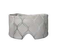 Vague Géométrique Gris Argent,Masque pour les yeux bloquant la lumière Cache-yeux et cache-oreilles pour le sommeil