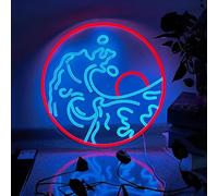 Vague néon LED coucher de soleil lumière décorative lever du soleil maison fond lumière montagne art lumière signe décoration murale alimenté par USB luminosité réglable
