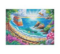 Vague océan Tropicale 500 Pieces Casse-tête Amateur d'art en Carton Haute Densité Difficile Niveau Expert Décoration Murale Salon Cadeau Fête des Mères 500 PCS