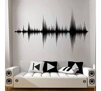 Vague Wall Decal Sound Wave Art Vinyl Sticker Studio D'enregistrement Musique Producteur Room Decor Papier Peint Grande Taille 121x75cm